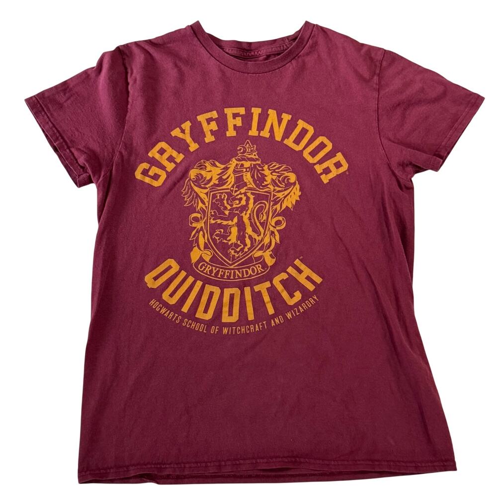 Licensed Harry Potter Gryffindor Quidditch Short Sleeve T-Shirt Size S UNISEX